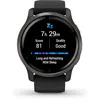 Image de Garmin Venu 2 - Montre connectée GPS Multisports avec écran AMOLED, autonomie Longue durée (11 Jours)   Gris avec Bracelet Noir - Boîtier 45 mm en occasion ou reconditionné
