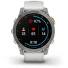 Image de Garmin - Epix Sapphire Titane - Montre GPS Silver / Bracelet Blanc -