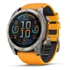 Image de Garmin - Fenix 8 Amoled Sapphire - Montre GPS Titanium / Orange / Graphite -   51 mm