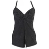 Image de Miraclesuit Haut de tankini gainant noir à pois blanc 44