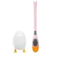 Image de Brosse WC en Silicone FONGWAN avec support Mural pour salle de bain - rose