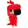 Image de Peluche Minecraft Perroquet Poupées Frusde doux peluches Jouet pour Enfant 18cm-Rouge