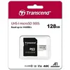 Image de Transcend 300S - Carte mémoire flash (adaptateur inclus(e)) - 128 Go - A1 / Video Class V30 / UHS-I U3 - microSDXC