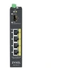 Image de RGS100-5P - Commutateur - non géré - 4 x 10/100/1000 (PoE+) + 1 x Fast Ethernet/Gigabit SFP - Montage sur rail DIN, Montable sur rack - PoE+ (120 W)