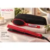 Image de Lisseur Revlon avec plaques en céramique, brosse et pochette de rangement incluses, soin des cheveux **Produit de seconde main** Rouge One-Size