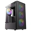 Image de AX26 RGB ELITE - Mid tower jeux - ATX - panneau latéral fenêtré (verre trempé) - pas d'alimentation - USB/Audio