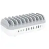 Image de Manhattan Charging Station, 10x Ports: 3x USB-C (up to 18W PD) and 7x USB-A (up to 12W), 120W Total Output, White/Grey, Three Year Warranty, Box -