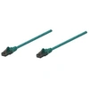 Image de Intellinet Network Patch Cable, Cat6, 1m, Green, CCA, U/UTP, PVC, RJ45, Gold Plated Contacts, Snagless, Booted, Lifetime Warranty, Polybag - Cordon