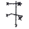 Image de Support de bureau pour 4 écrans LCD - Acier noir - Taille d'écran : 13"-32"