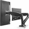 Image de Manhattan - Kit de montage (bras articulé) - ressort à gaz - pour 2 écrans LCD - aluminium - noir - Taille d'écran : 17"-32" - montrable sur bureau,