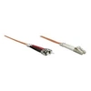 Image de Intellinet Fiber Optic Patch Cable, OM2, LC/ST, 1m, Orange, Duplex, Multimode, 50/125 µm, LSZH, Fibre, Lifetime Warranty, Polybag - Cordon de