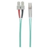 Image de Intellinet Fiber Optic Patch Cable, OM3, LC/SC, 2m, Aqua, Duplex, Multimode, 50/125 µm, LSZH, Fibre, Lifetime Warranty, Polybag - Cordon de