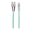Image de Intellinet Fiber Optic Patch Cable, OM3, LC/SC, 1m, Aqua, Duplex, Multimode, 50/125 µm, LSZH, Fibre, Lifetime Warranty, Polybag - Cordon de