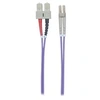 Image de Intellinet Fiber Optic Patch Cable, OM4, LC/SC, 2m, Violet, Duplex, Multimode, 50/125 µm, LSZH, Fibre, Lifetime Warranty, Polybag - Cordon de