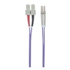 Image de Intellinet Fiber Optic Patch Cable, OM4, LC/SC, 5m, Violet, Duplex, Multimode, 50/125 µm, LSZH, Fibre, Lifetime Warranty, Polybag - Cordon de