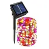 Image de 1 Set LED Guirlande Lumineuse Electrosolaire et Etanche avec 100 Lampes pour l'Espace Extérieur 10 m - Multicolore