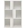 Image de Bibliothèque à 3 Niveaux Lot de 2, Style Industriel Dispositif Anti-Basculement, Blanc