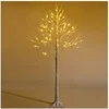 Image de Arbre de Bouleau Artificiel 150cm avec 72 Lumières LED Blanc Chaud (150 CM)