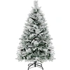 Image de Sapin de Noël avec Lumières et Fonction Minuterie, Aiguilles en PVC, Vert, 135 cm