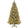 Image de Sapin de Noël 195cm, 909 Branches Articulées avec 420 LED Blanc Chaud