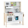 Image de Cuisine Enfants en Bois avec 18 Accessoires, pour Enfants de 3-6 Ans, 72x30x90 cm
