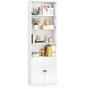 Image de Bibliothèque Etagère, Colonne de Rangement 6 Etagères, 60 x 24 x 180 cm, Blanc