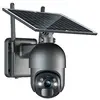 Image de Xega 3G/4G LTE caméra de sécurité extérieure sans Fil à énergie Solaire, inclinable à 355°/95°,2K capteur de Mouvement PIR, Vision Nocturne,