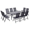 Image de Table de jardin et 10 chaises en aluminium RIMINI