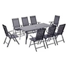Image de Table de jardin et 8 chaises en aluminium RIMINI