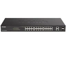 Image de DGS 1100-26MPV2 - Commutateur - intelligent - 24 x 10/100/1000 (PoE) + 2 x SFP Gigabit combiné - de bureau, Montable sur rack - PoE (370 W)