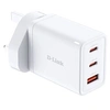Image de DCP-651 - Adaptateur secteur - GaN - 65 watt - 5 A - PD 3.0, QC 4.0 - 3 connecteurs de sortie (2 x USB-C, USB type A)