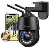 Image de PTZ Caméra Surveillance WiFi 5MP 10x Optique Zoom Extérieure Détection Humaine Vision Nocturne 100M Sirène & Alarm Lumière