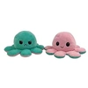Image de Animal en peluche de Poulpe Réversible Doux 19cm-Rose et vert