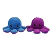 Image de Animal en peluche de Poulpe Flip Double Face 16cm-Bleu et violet
