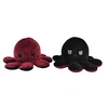 Image de Peluche de Poulpe Réversible Doux 17cm-Rouge et Noir