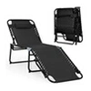 Image de Lot de 1 chaise longue GENERIQUE noir L. 189 cm H. 40 cm en acier pliable