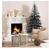 Image de Sapin de Noël Noir 180 CM, 250 Lumières LED Violette et Accessoires d'halloween