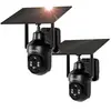 Image de Xega Caméra de Surveillance Extérieure WiFi 2,4GHz Solaire Lot de 2, 3MP HD PTZ Vision Nocturne Couleur, Détection de Mouvement PIR