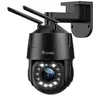 Image de Caméra Surveillance 2,4/5 GHz WiFi 4K 8MP Vision Nocturne 5X Zoom Optique Détection Humain/Véhicule/Animaux Suivi Auto Métal