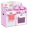 Image de cuisine rose et blanc 60x30x63cm, en bois jeu de rôle éducatif pour garçon, fille