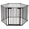 Image de barrière de sécurité noir 380x75cm 6 pans clôture de cheminée en fer