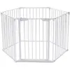 Image de barrière de sécurité blanc 380x75cm 6 pans clôture de cheminée en fer