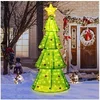 Image de Décoration de Sapin de Noël Pliable de 190 cm, Arbre de Noël Pré-éclairé 200 LED