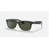 Image de Ray-Ban - New Wayfarer - Lunettes de soleil T55 - Rubber Black - G-15 Green