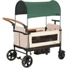 Image de Yvolution - Chariot Facile à Plier et à Ranger avec auvent ; Chariot Pliable pour Enfants, Cargaison et Jardin, Chariot à Ouverture latérale pour 2 Enfants, poignée réglable Push-Pull, Porte Avant en occasion ou reconditionné