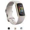 Image de Fitbit Charge 5 activity tracker with 6 month premium membership, up to 7 days battery life and daily form index, one size fits all, moon white/stainless steel soft gold en occasion ou reconditionné