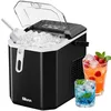 Image de Silonn Machine à glaçons avec poignée - Portable et autonettoyante, Mini Ice Maker 9 glaçons/6 min. 12 kg/jour, facile à retirer les glaçons et à utiliser n'importe où en occasion ou reconditionné