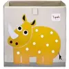 Image de Boîte de rangement cube 3 Sprouts Rhinocéros Jaune 33x33x33 cm 107-002-009