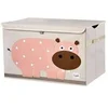 Image de Coffre à jouets 3 Sprouts Hippopotame Rose 62x37x38 cm 107-001-007