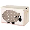 Image de Coffre à jouets 3 Sprouts Mouton Marron 62x37x38 cm 107-001-009